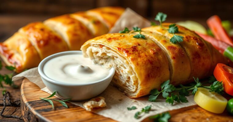 Easy Homemade Chicken and cheese jalousie recipe