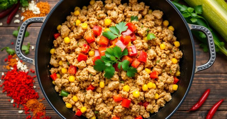 Tasty Ground Chicken Mexican Corn Recipe