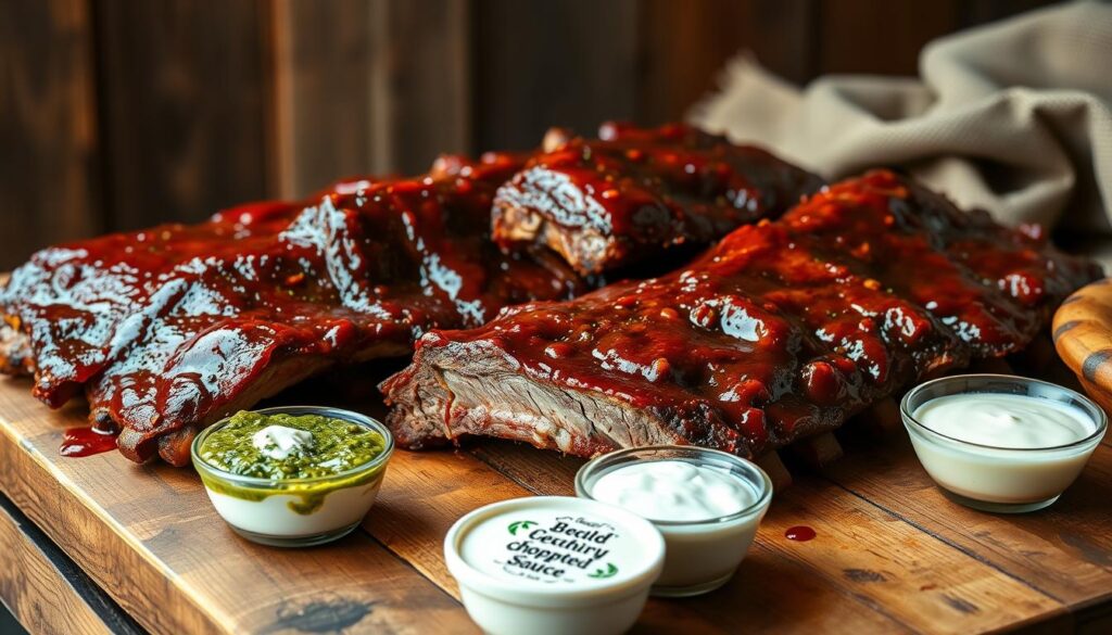 Country Style Beef Ribs with Sauces