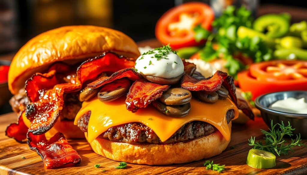 Gourmet Steak Burger Toppings