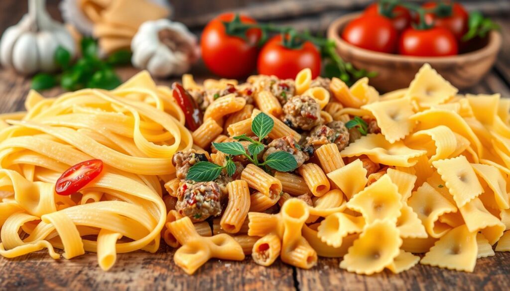 Pasta shapes for beef pasta dishes