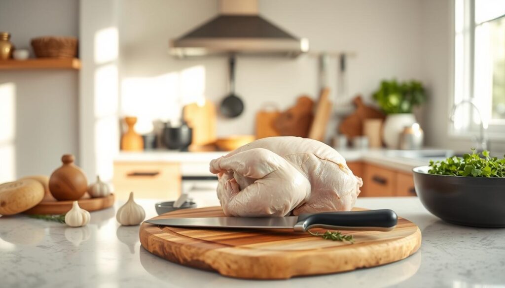 Preparing Chicken for Slow Cooker Meal