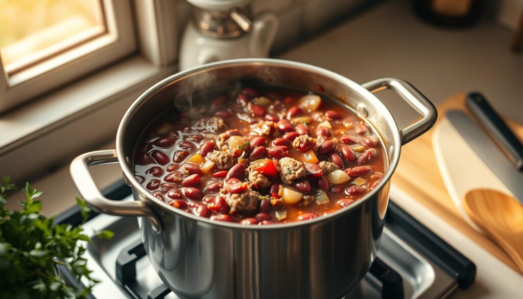 Red Bean Stew Cooking Process